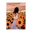 Poster&Frame Plakater Plakat - Sunflower Evenings i Multifarvet, B50 x L70 cm, 1