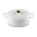 Le Creuset Gryder Signature Oval Gryde i White, 6.3 L, 1