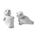 Klarborg Dyrefigurer Babysæl - Snorre & Sigfus i hvid, 2,5 cm, 1