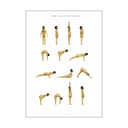 Poster&Frame Plakater plakat - Sun salutation a man i Gul, B50 x L70 cm, 1