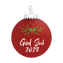 Rolsted Copenhagen Julekugler Julekugle - God jul 2023 i Rød, God jul 2023, 1