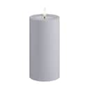 Deluxe Homeart LED-lys Real Flame LED Udendørs Bloklys i Støvet Blå, H15 x Ø7,5 cm, 1