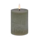 Lene Bjerre LED-lys Lillia LED Bloklys i støvet grøn, H10 x Ø7,5 cm, 1