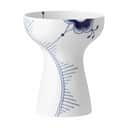 Royal Copenhagen Vaser Blå Mega Riflet Vase i Hvid, 19 cm, 1