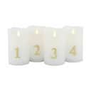Sirius adventslys Sara LED Adventslys - 4 stk. i White/Gold, 13 cm, 1