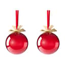 Georg Jensen Julekugler Christmas Collectibles CC 2025 Glaskugle Sløjfe - 2 stk. i Rød, 1