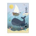 Poster&Frame Plakater Plakat - Whales & Waves i B29,7 x L42 cm, 1