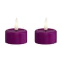 Deluxe Homeart LED-lys Real Flame LED Fyrfadslys - 2 stk. i Violet , 4,1 cm, 1
