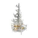 Jette Frölich Design Jule- og adventsstager Design Fyrfadsstage Vinterskov i Sølvfarvet, 25 cm, 1