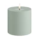 Deluxe Homeart LED-lys Real Flame LED Udendørs Bloklys i Salvie Green , H10 x Ø10 cm, 1