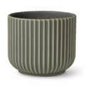 Lyngby Porcelæn Urtepotteskjulere Flowerpot Urtepotteskjuler i olivengrøn, 13 cm, 1