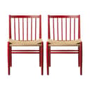 FDB Møbler Spisebordsstole J80 Spisebordsstol - 2 stk i Ruby Red (RAL3003), 1