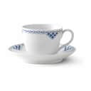 Royal Copenhagen Krus og kopper med hank Prinsesse Kop m. underkop i Hvid, 20 cl, 1
