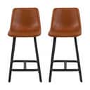 CASA Living Barstole Oregon Barstol - 2 stk i cognac/sort/sort, 1