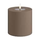 Deluxe Homeart LED-lys Real Flame LED Udendørs Bloklys i Mokka, 10 cm, 1