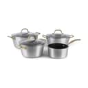 Cook & Baker Grydesæt Premium Grydesæt - 7 dele i sølvfarvet, 1