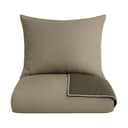 omhu Sengetøj Pin Stripe Sengetøj i Olive/Sand, B140 x L220 cm, 1