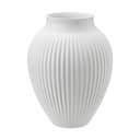 Knabstrup Keramik Vaser Riller Vase i Hvid riller, 20 cm, 1