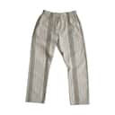 omhu x Mads Barfod Pyjamas Wave Grid Slumber Pyjamasbukser i Latte, M/L, 1