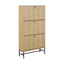 CASA Living Skabe Albany Skoskab i Natur, H140,4 x B71,6 cm, 1