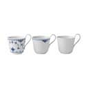 Royal Copenhagen Krus og kopper med hank Gifts with History Halvblonde Krus - 3 stk. i Koboltblå/hvid, 33 cl, 1