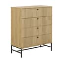CASA Living Kommoder Albany Kommode i Natur, H100,1 x B80,6 x L40 cm, 1