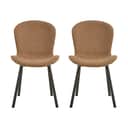 CASA Living Spisebordsstole Esra Spisebordsstol - 2 stk i Terracotta/mat sort, 1