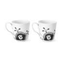 Royal Copenhagen Krus og kopper med hank Sort Mega Riflet Krus - 2 stk. i 28 cl, 1
