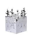 Jette Frölich Design Jule- og adventsstager Design Fyrfadsstage Vinterskov i Sølvfarvet, 7 cm, 1