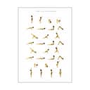 Poster&Frame Plakater plakat - Sun salutation a woman i Gul, B50 x L70 cm, 1