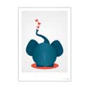 Poster&Frame Plakater Plakat - Elefant i B30 x L40 cm, 1