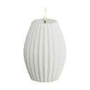 Deluxe Homeart LED-lys Real Flame Flame LED Rillelys i Hvid, H10 x Ø7,5 cm, 1