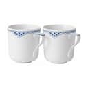 Royal Copenhagen Krus og kopper med hank Prinsesse Krus - 2 stk. i Koboltblå/hvid, 30 cl, 1