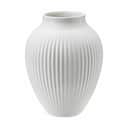 Knabstrup Keramik Vaser Riller Vase i Hvid riller, 12,5 cm, 1