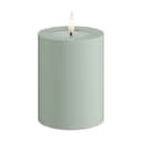 Deluxe Homeart LED-lys Real Flame LED Udendørs Bloklys i Salvie Green , H10 x Ø7,5 cm, 1