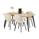 CASA Living Spiseborde Cadiz Spisebordssæt - 5 dele i Natur/beige, 1