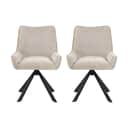 CASA Living Spisebordsstole Eddie Spisebordsstol - 2 stk i Beige, 1
