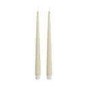 Deluxe Homeart LED-lys Real Flame LED Kertelys - 2 stk. i Cream, 28 cm, 1