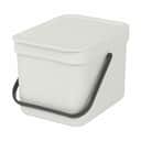 Brabantia Spande uden pedal Sort & Go Affaldsspand i Light Grey, 6 L, 1
