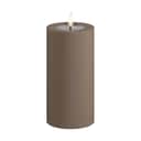 Deluxe Homeart LED-lys Real Flame LED Udendørs Bloklys i Mokka, H15 x Ø7,5 cm, 1