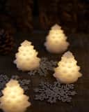 Sirius LED-lys Clara Carla Juletræ Vokslys - 4 stk. i Hvid, 8 cm, 1