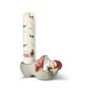Klarborg Jule- og adventsstager Kalenderstage - Træsko Liam i Beige/rød, 8 cm, 1