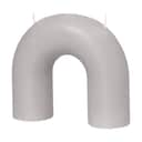 Broste Copenhagen Bloklys Bend Skulptur Lys i Rainy Day Grey, 1