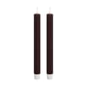 Deluxe Homeart LED-lys Real Flame LED Kronelys - 2 stk. i Mørk Bourgogne, 24 cm, 1