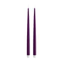Deluxe Homeart LED-lys Real Flame LED Kertelys m. lak - 2 stk. i Violet , 38 cm, 1