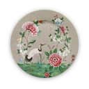 PIP Studio Middagstallerkener Blushing Bird Tallerken i khaki , 32 cm, 1
