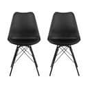 CASA Living Spisebordsstole Eris Spisebordsstol - 2 stk. i sort, 1