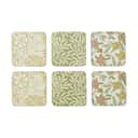 Pimpernel Glasbrikker og coasters Morris & Co Glasbrikker - 6 stk. i Multifarvet/creme, 1