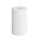 Deluxe Homeart LED-lys Real Flame LED Udendørs Bloklys i Hvid, H12,5 x Ø7,5 cm, 1