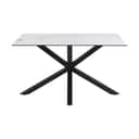 CASA Living Spiseborde Heaven Spisebord i Hvid Akranes/sort, H75,5 x B135 x L80 cm, 1